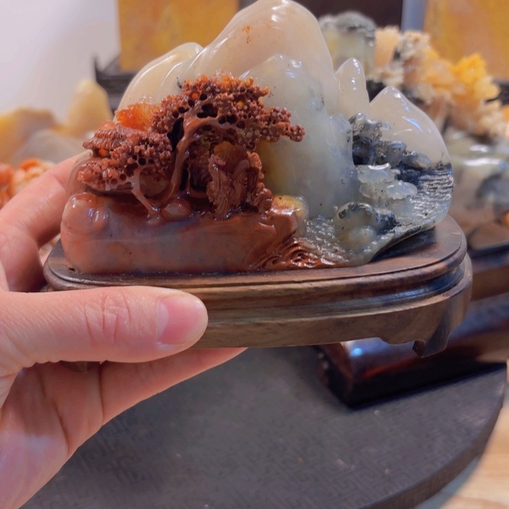 寿山石富贵山居图