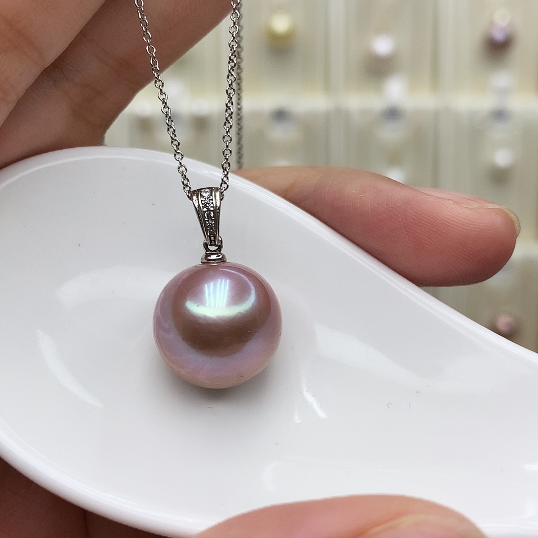 宝***彤吊坠(赠链)银S925镶嵌淡水珍珠