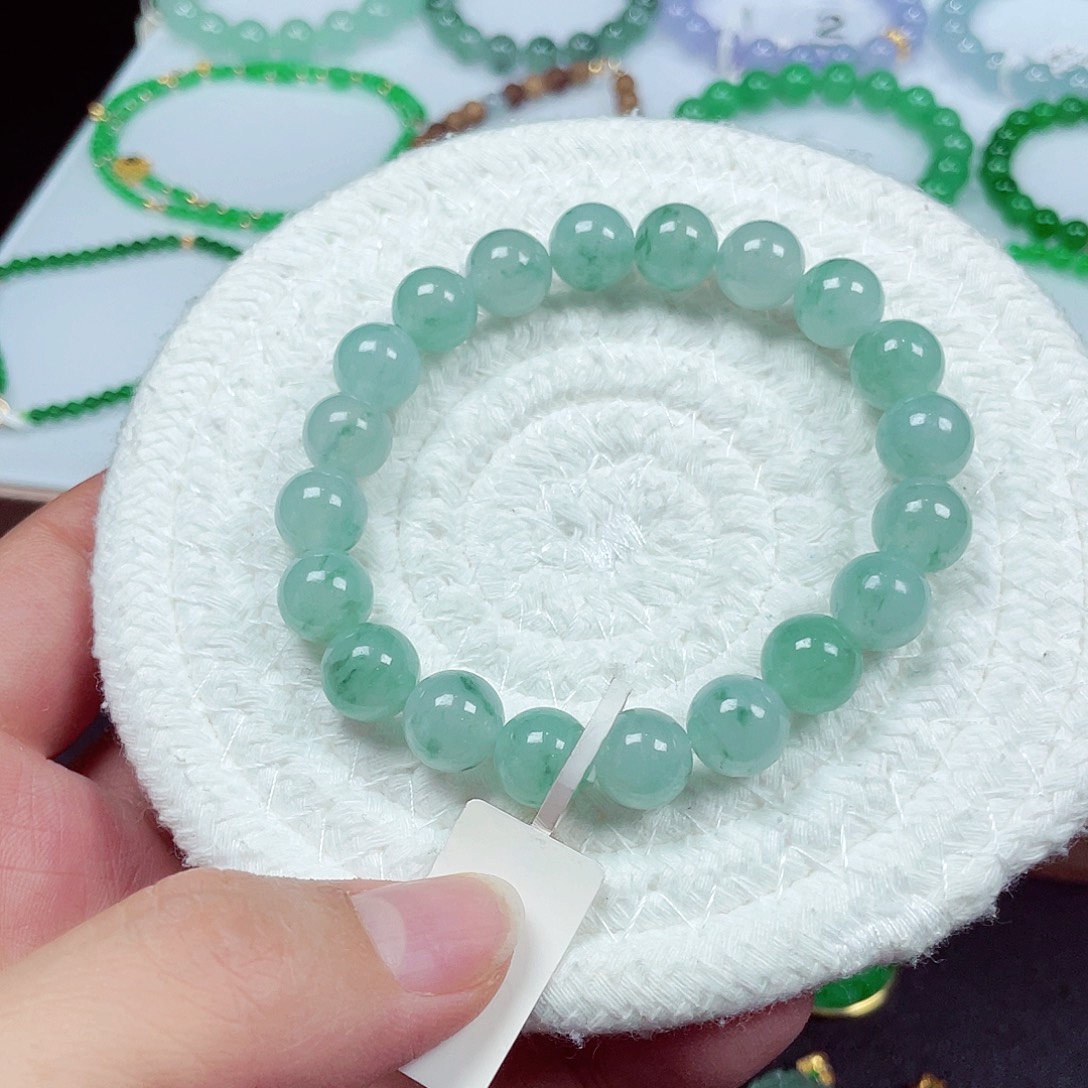 翡翠未镶嵌手链天然缅甸翡翠A货卡9.9