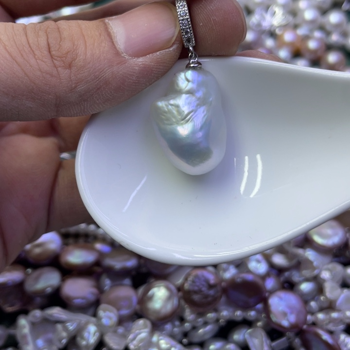 淡水珍珠吊坠(不含链)合金