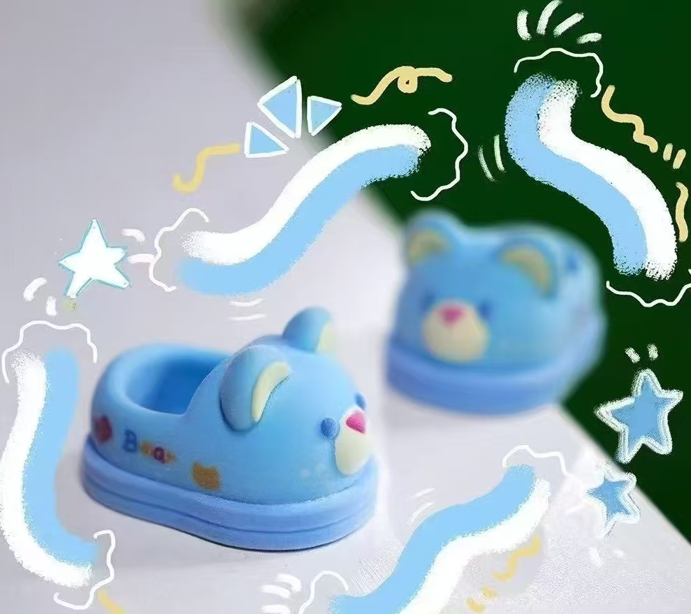 （寻宝藏）娃三400小拖鞋超可爱潮玩盲盒摆件