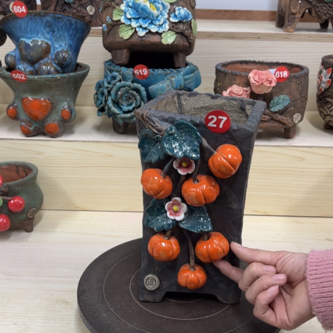 【闪购商品】紫砂花盆27号内口10.5外高23