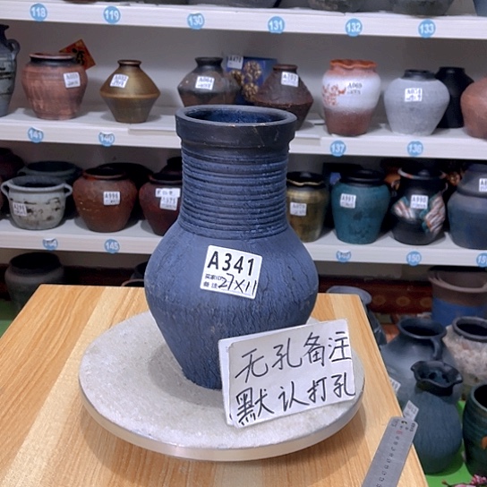 红陶手工制作工艺花盆