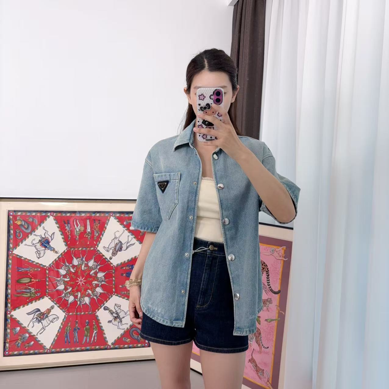 95新 Prada/普拉达 麦殿/牛仔外套36码/251004CYEYS05