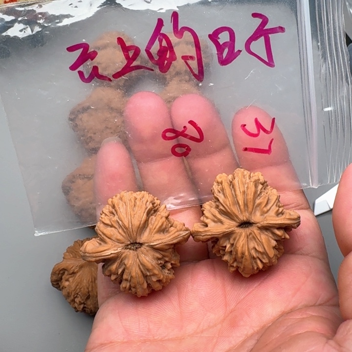 文玩核桃把件云***子山地楼同树果