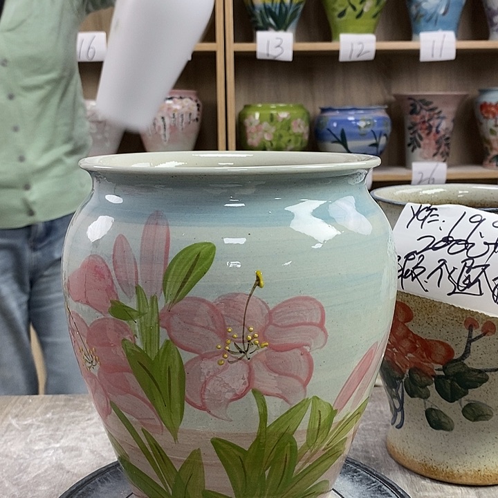 缸3xc景德镇陶瓷花盆