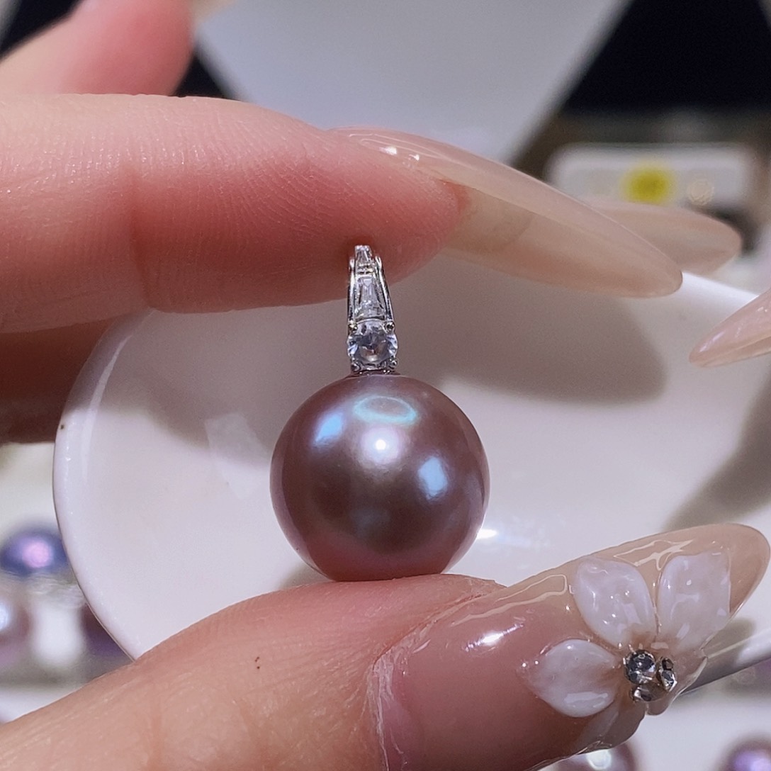 淡水珍珠颈饰银S925镶嵌C****E