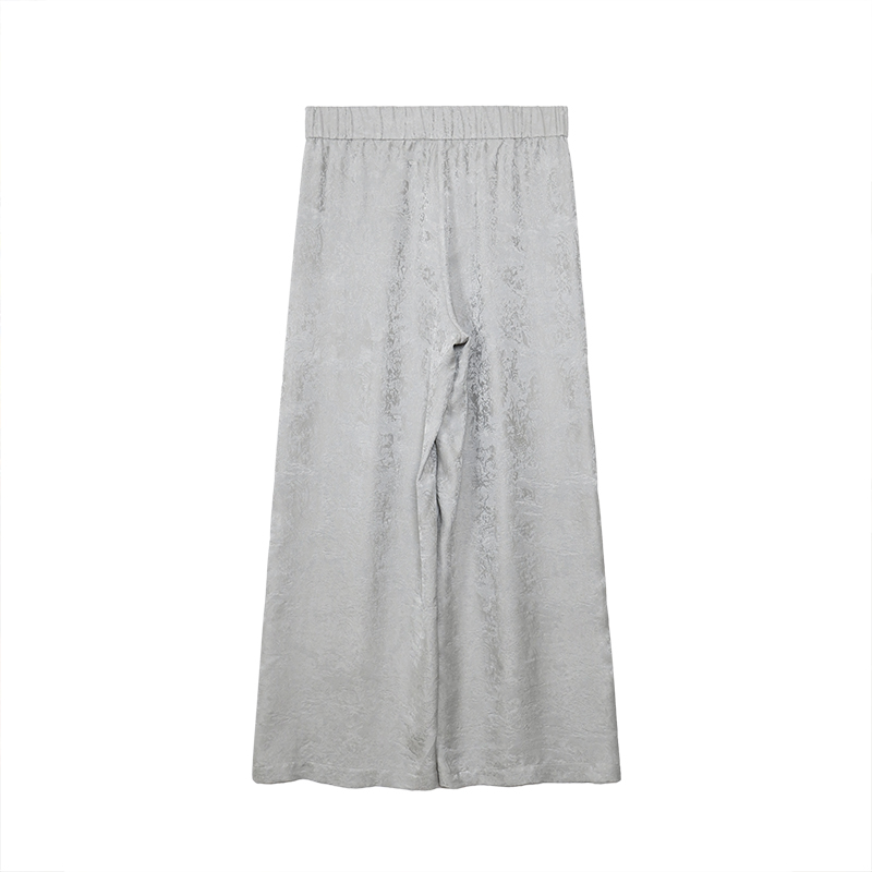 【莲遇曦】100%桑蚕丝纯色植物染秋冬长裤新中式国风阔腿裤L25SS001