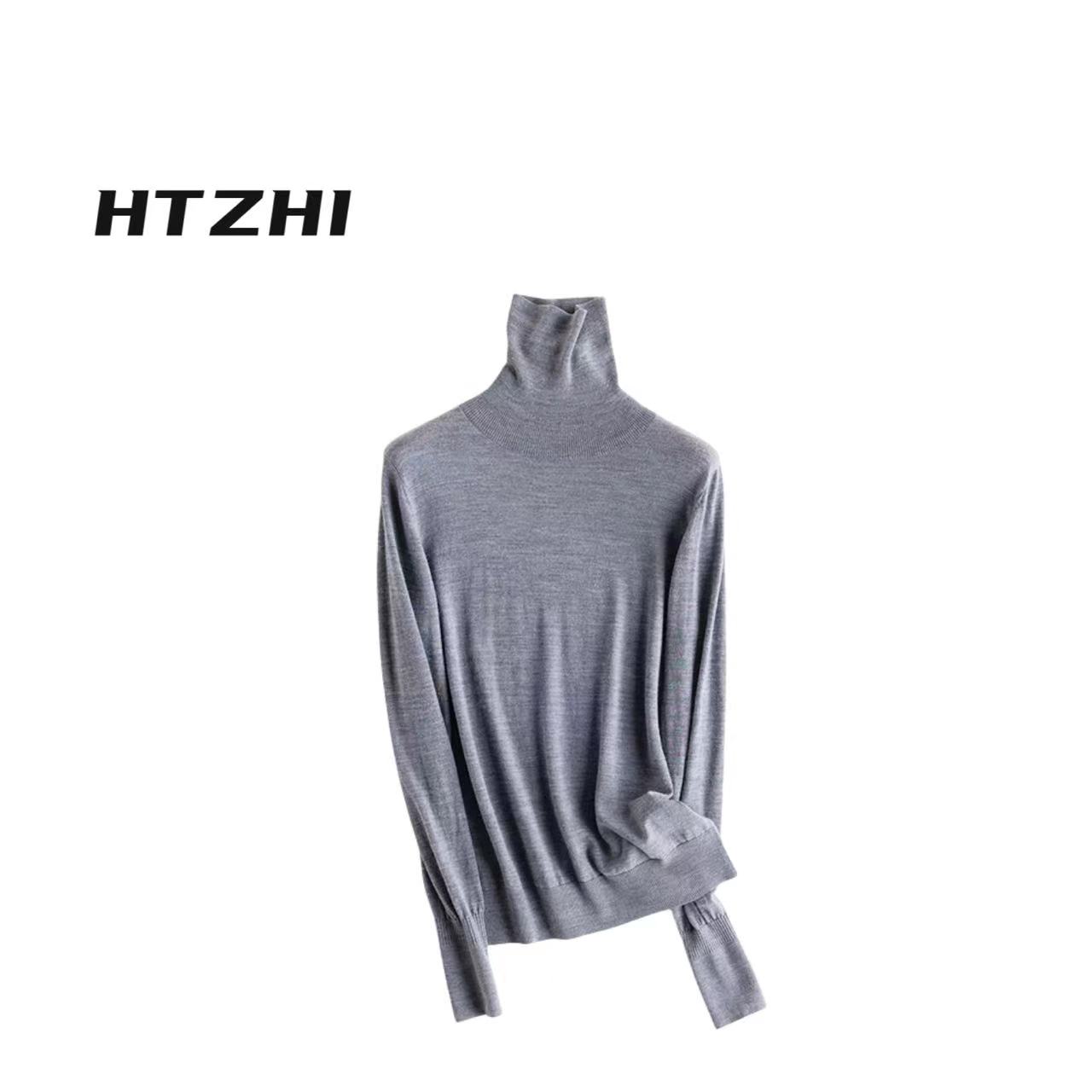 「天花板系列」新澳美利奴全精纺羊毛可机洗堆领羊毛衫 CFQMJ2301