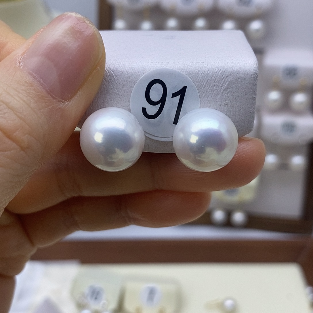 耳饰淡水珍珠银S925镶嵌