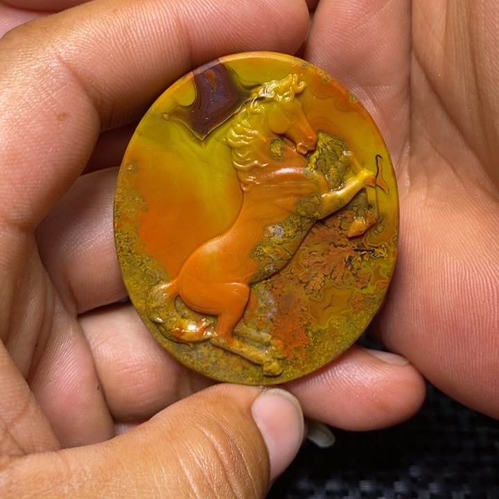 玛瑙/玉髓战国红牌子未镶嵌阿*