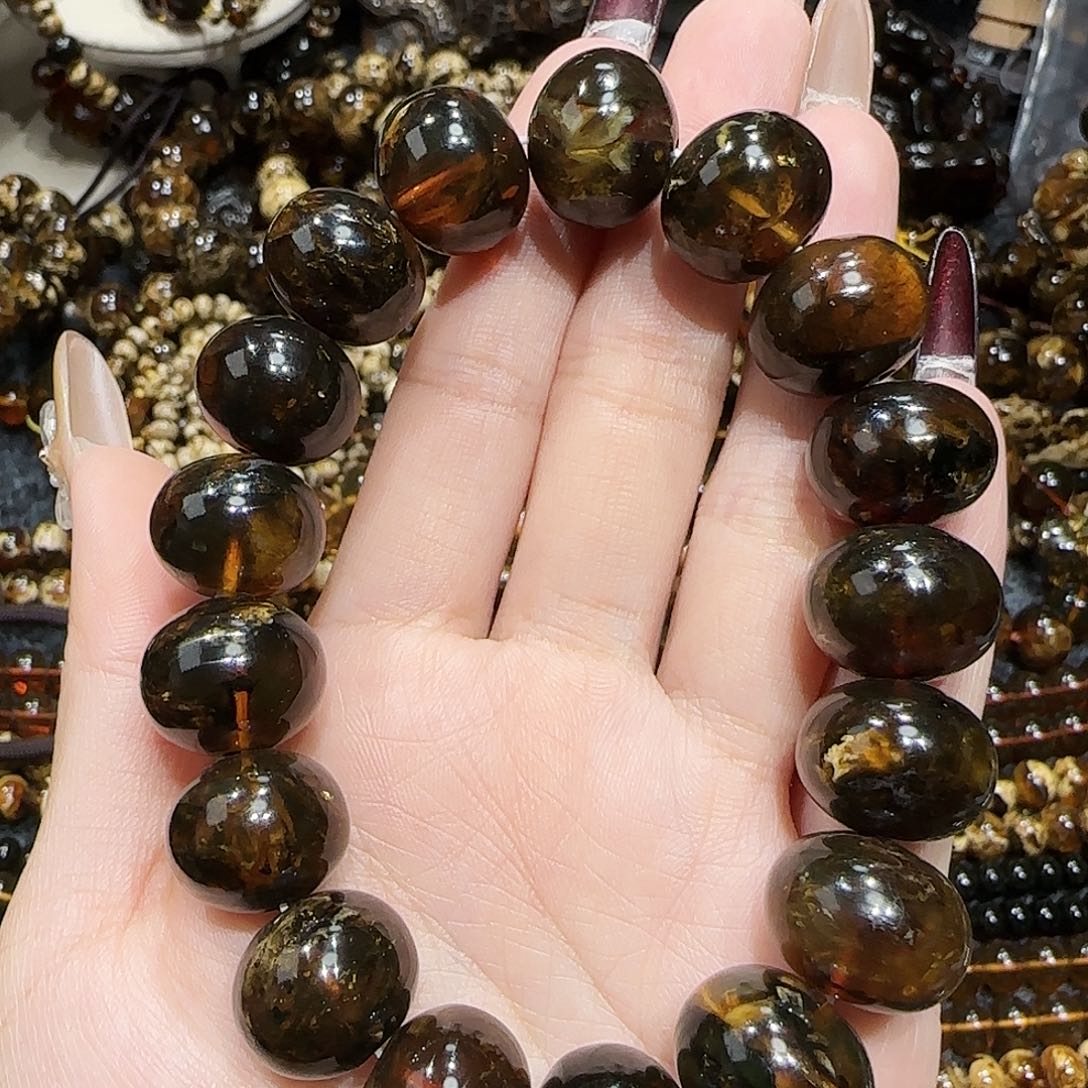 琥珀耳饰未镶嵌?***?，