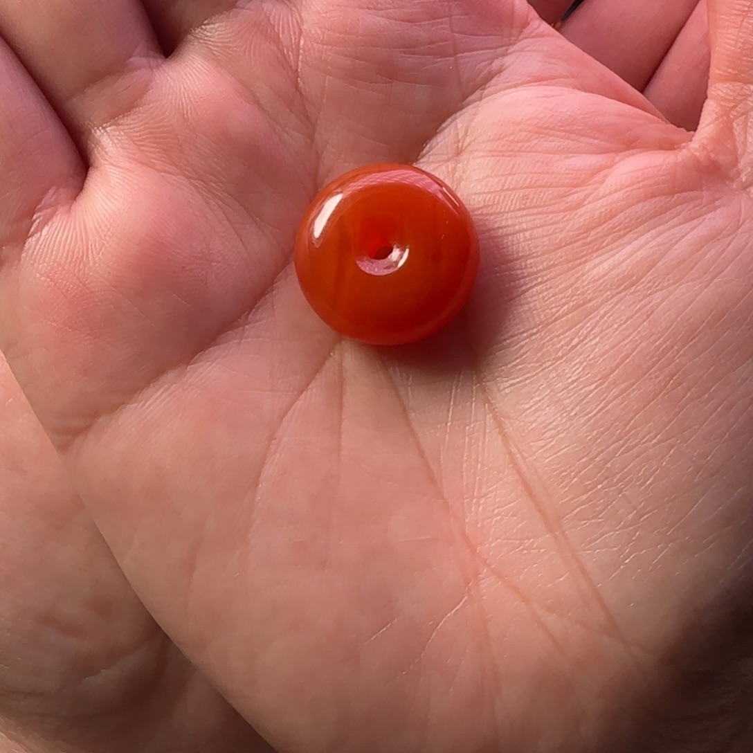 南红玛瑙挂件未镶嵌平安扣