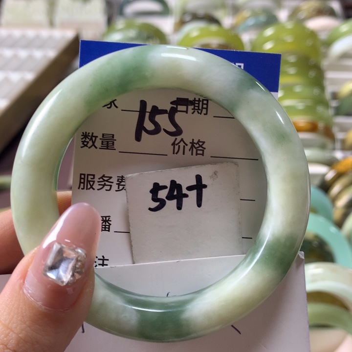 蛇纹石玉手镯未镶嵌155