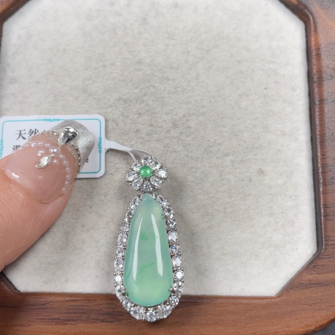 翡翠颈饰银S925镶嵌2455888