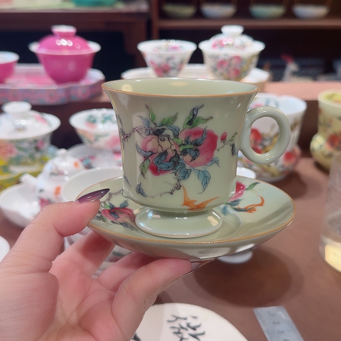 珐琅彩主人杯茶具套装