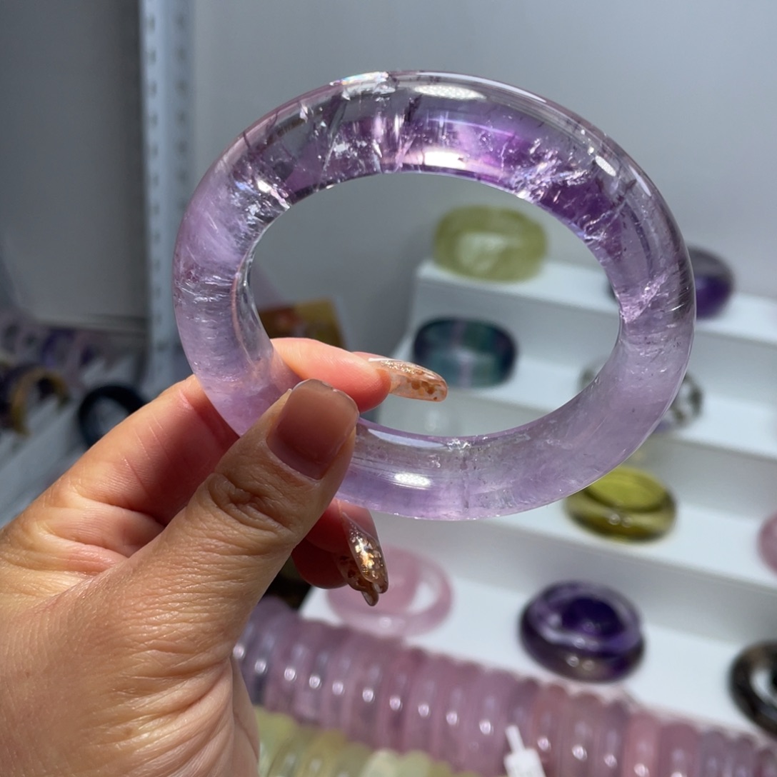 水晶手镯58.8圈口3号未镶嵌