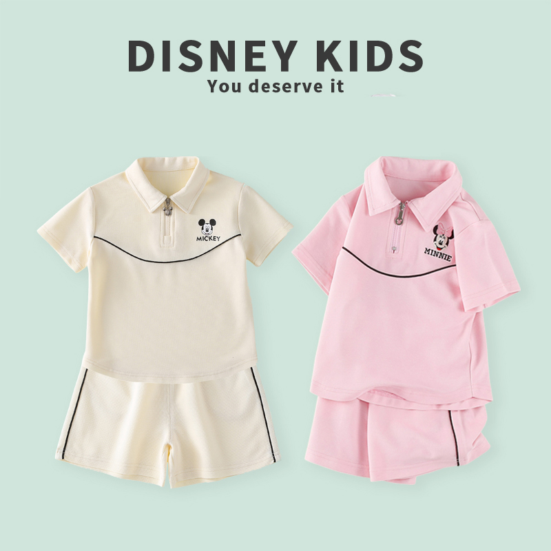 Disney/迪士尼儿童运动套装夏季薄款宝宝洋气两件套XOE2ZZ227-226