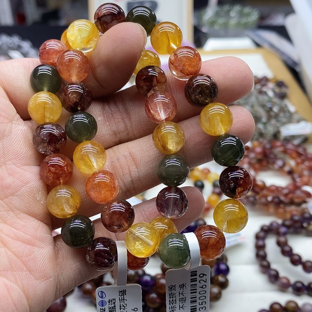 水晶手链未镶嵌多样性发货发一条