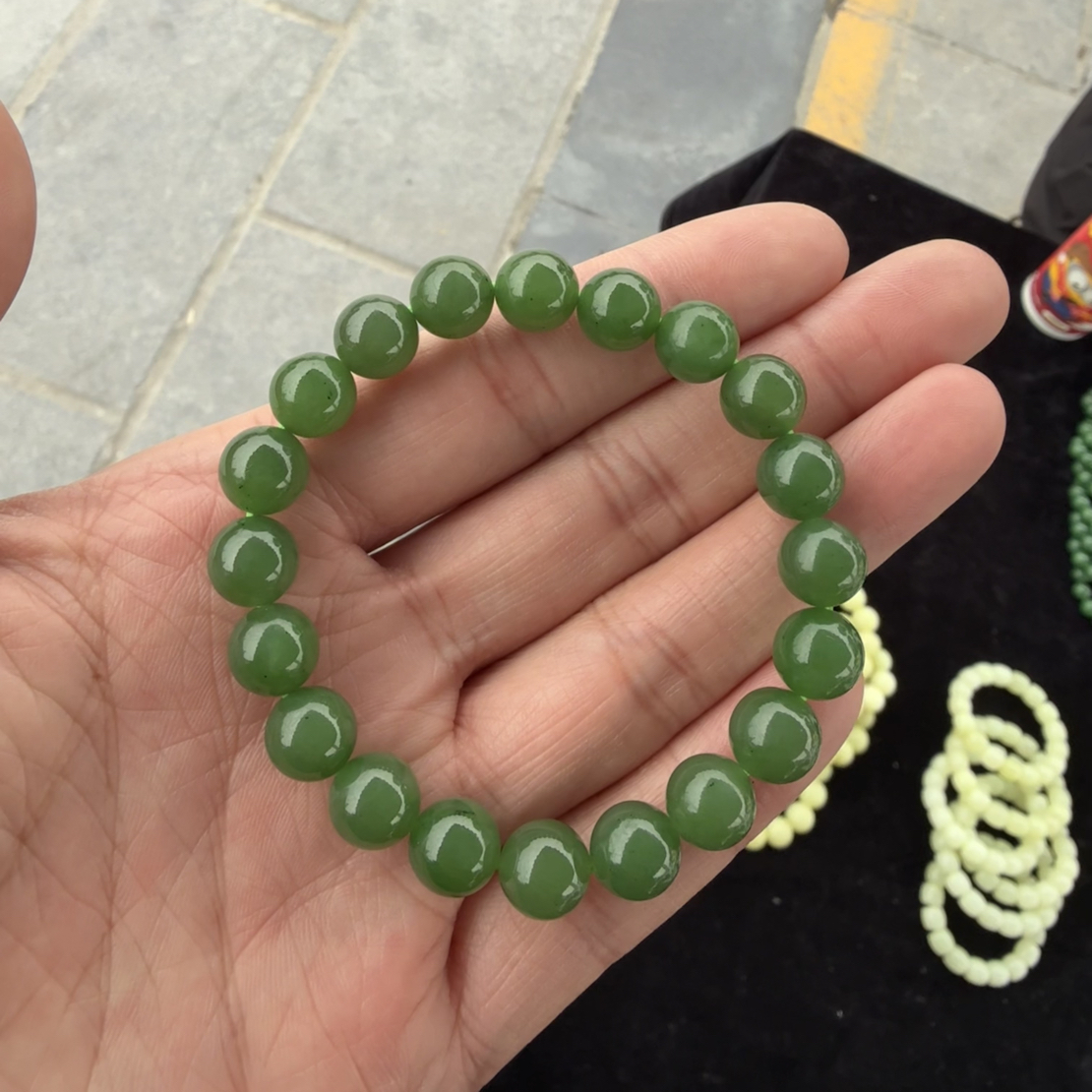 和田玉和田玉碧玉手串