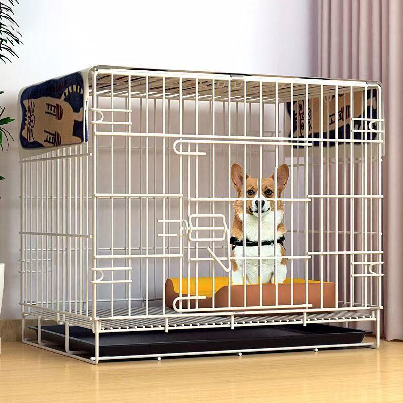 狗笼子可折叠家用室内中型犬小型犬带厕所泰迪比熊柯基柴犬狗笼窝