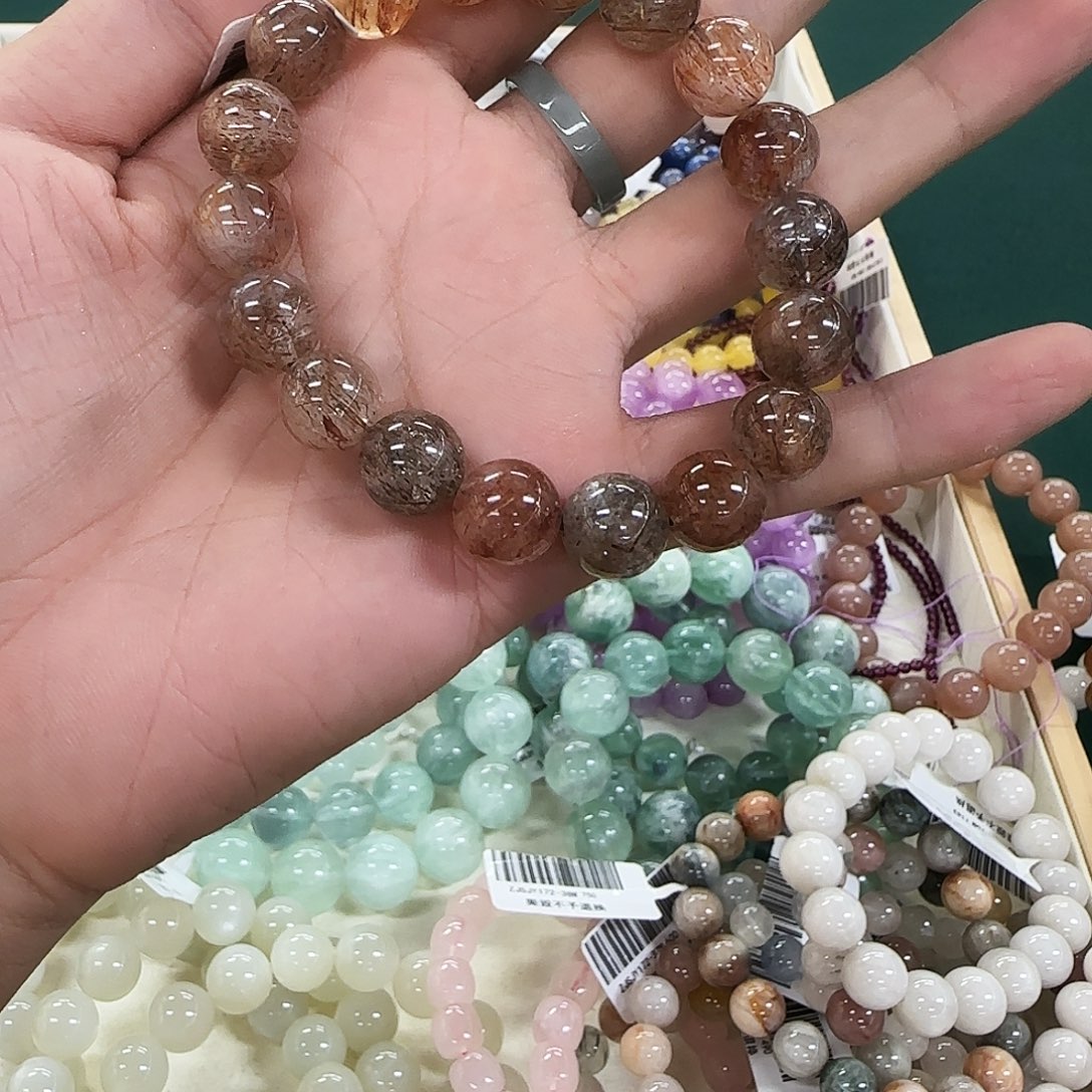 水晶手链未镶嵌卡11黑金超七