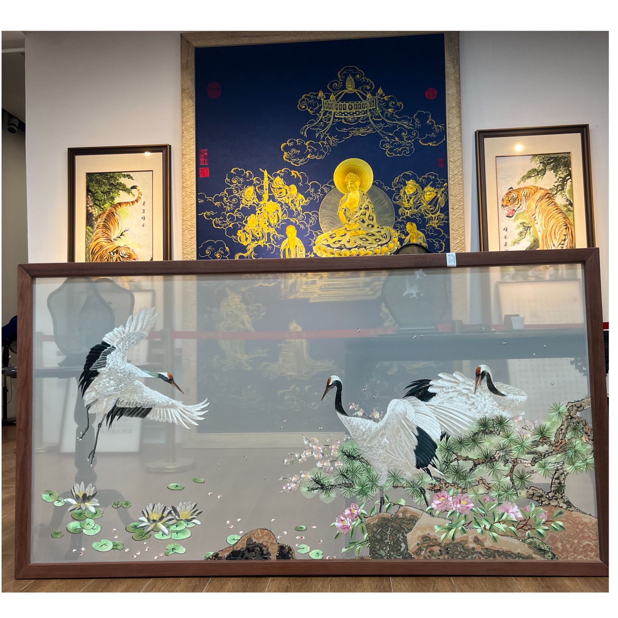 《白羽追风》精品苏绣装饰画 绣片 定制画框需要时间排单