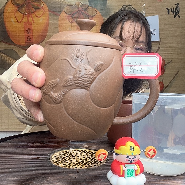 紫砂茶杯原矿紫砂杯