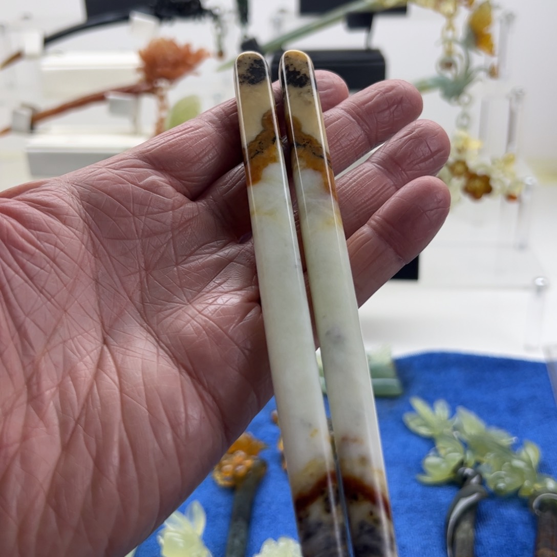 岫玉福利发簪未镶嵌