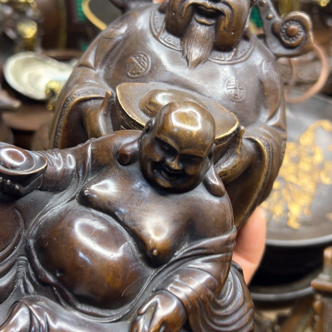 铜摆件欢迎欢迎你