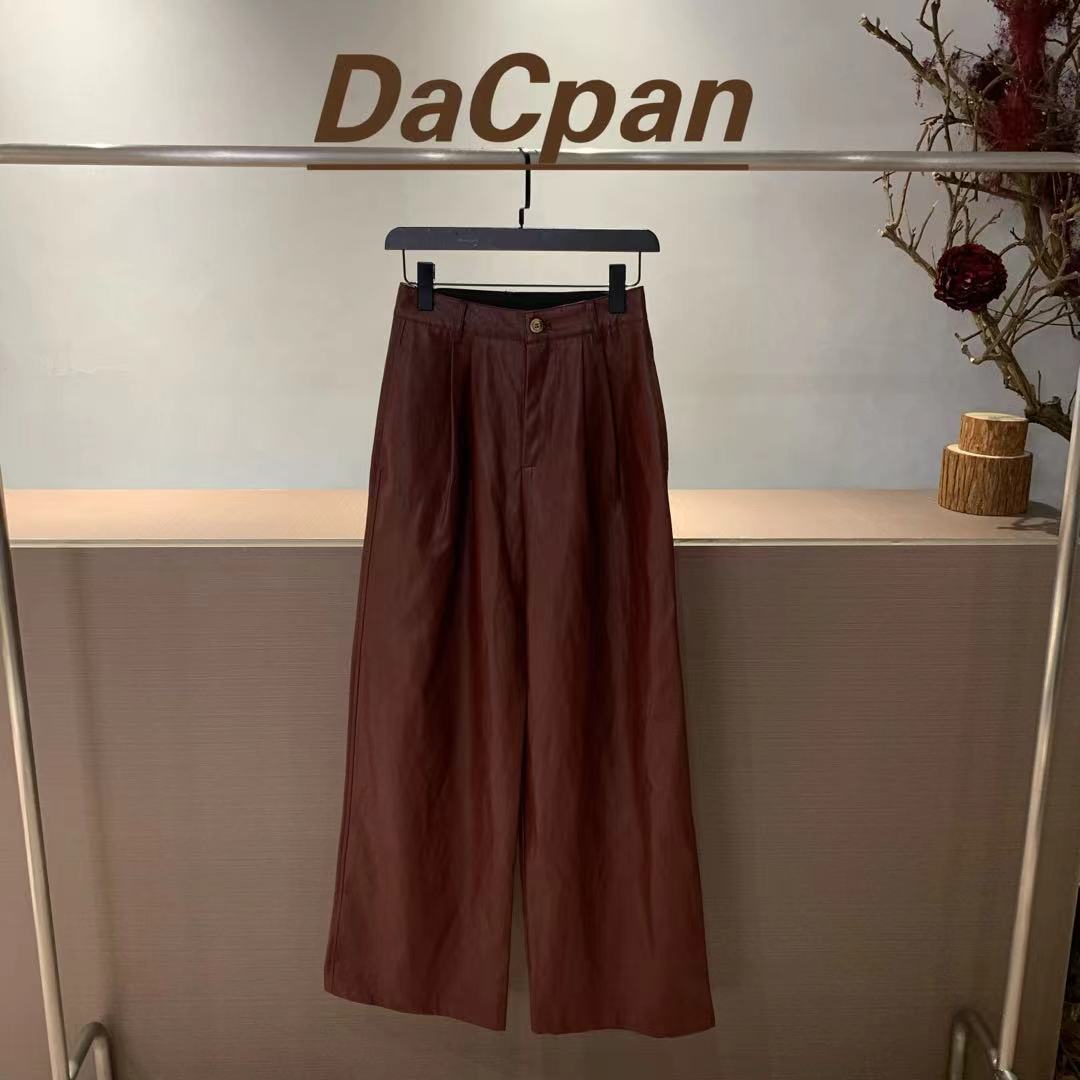 DACPAN-【帅到起飞】欧货高品质潮流百搭直筒皮裤  PP  6014