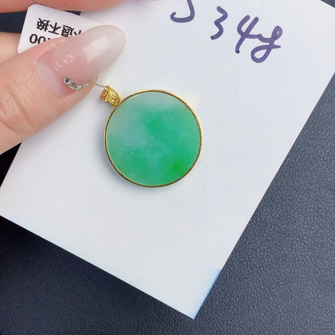 【闪购商品】翡翠颈饰18K金镶嵌000000000