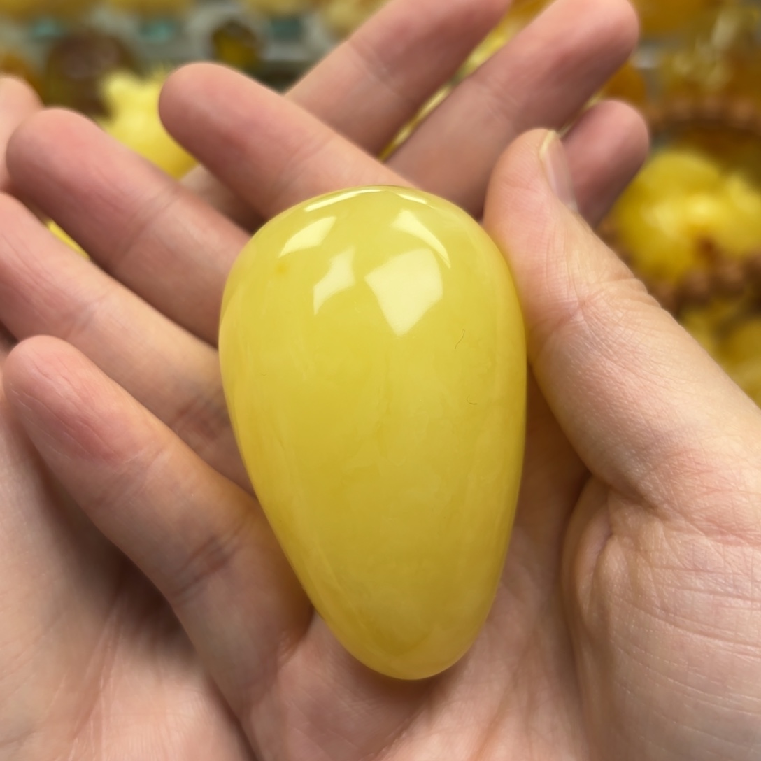 裸石蜜蜡未镶嵌蜜蜡吊坠打孔不退不换