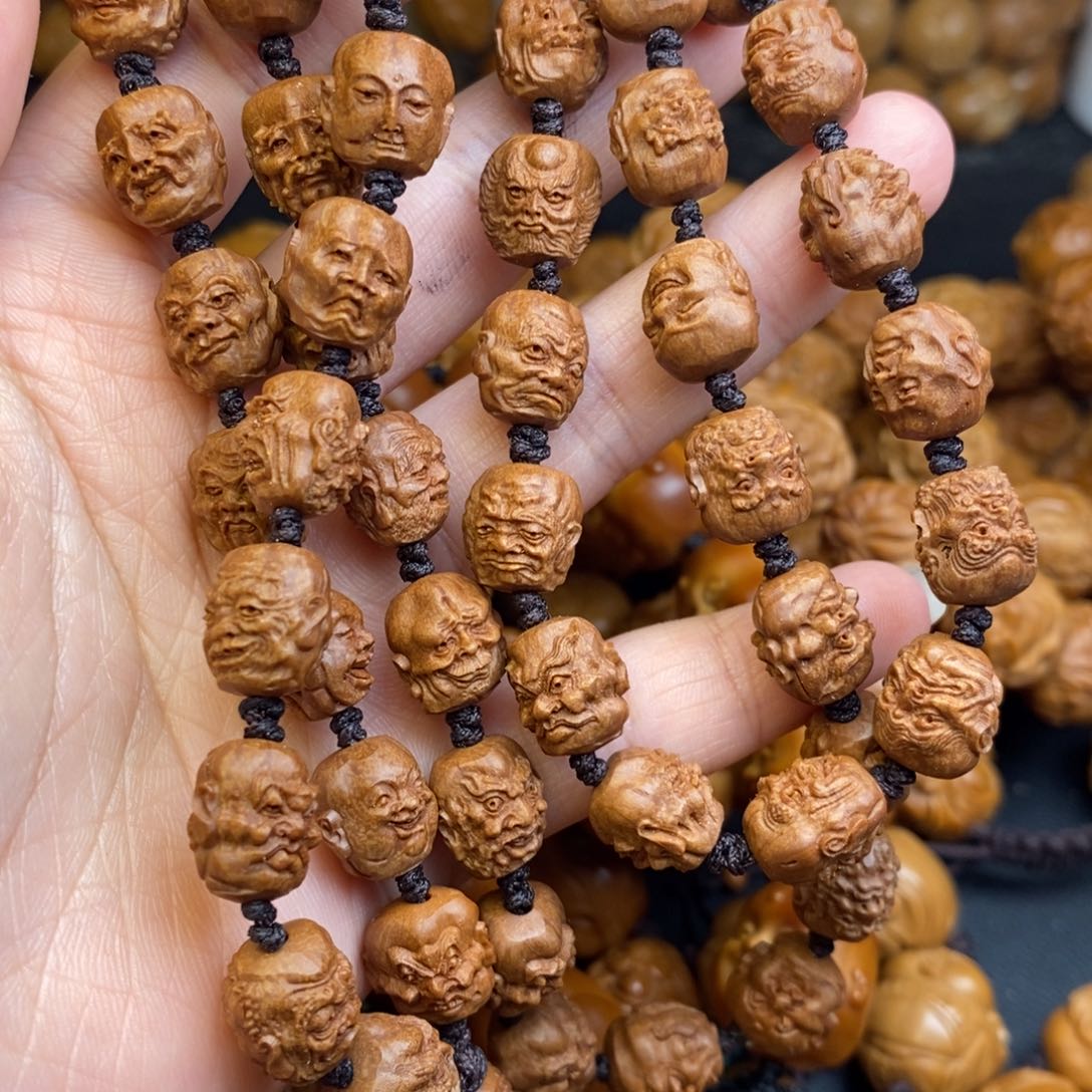 橄榄核吊坠盛*桃核108罗汉