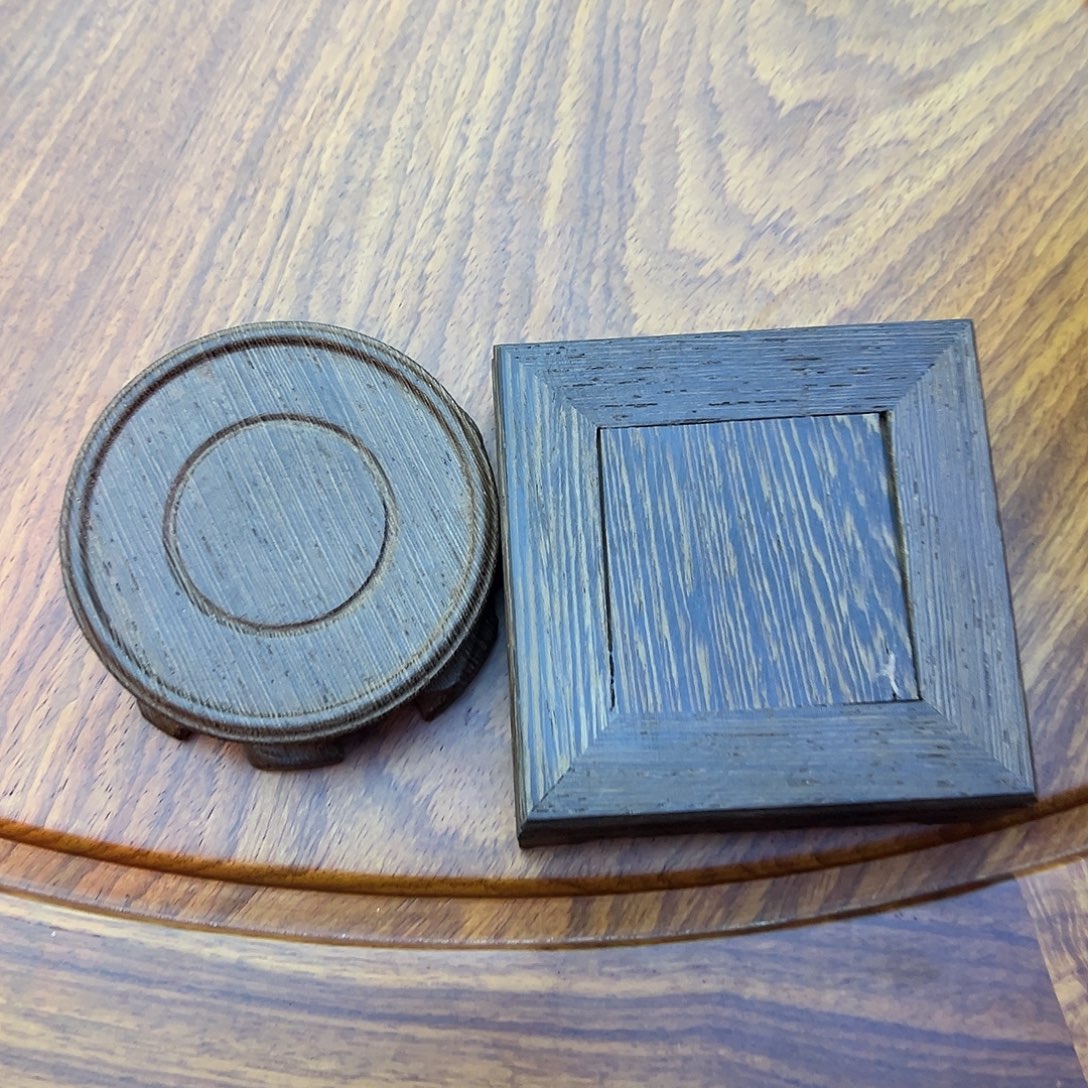 鸡翅木类成套家具方圆底座各一个