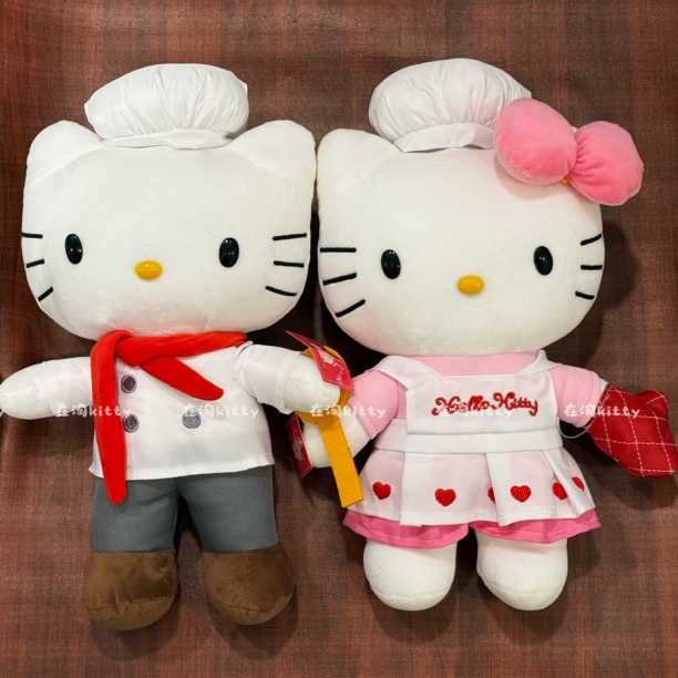 可爱厨师情侣hellokitty丹尼尔毛绒公仔玩偶生日礼物大玩偶