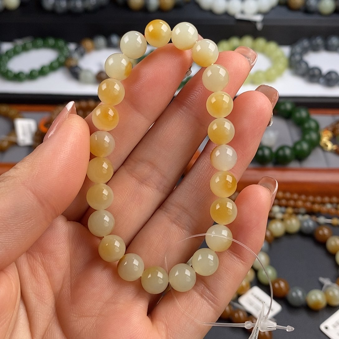 和田玉手串未镶嵌