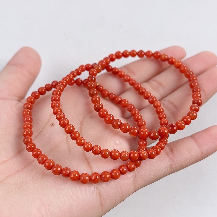 南红玛瑙未镶嵌瓦西柿子红单圈4（多样式发其一）