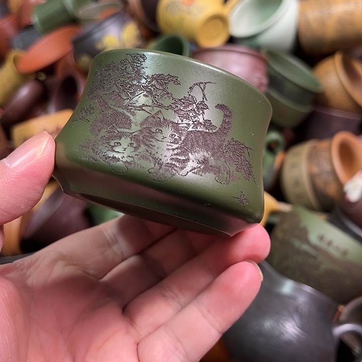 紫砂茶杯全手工紫砂主人杯