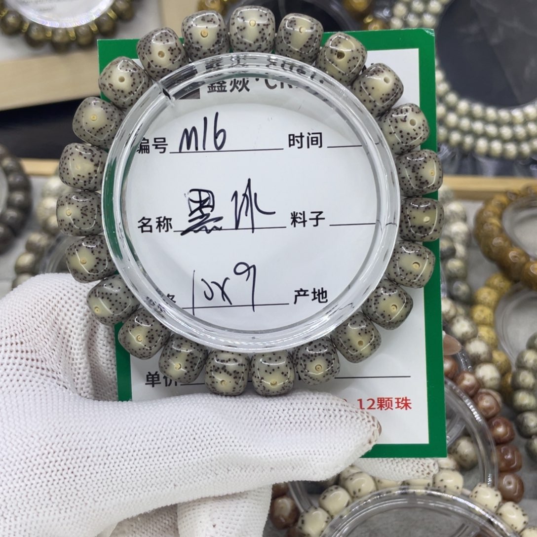 星月菩提吊坠6*M黑冰