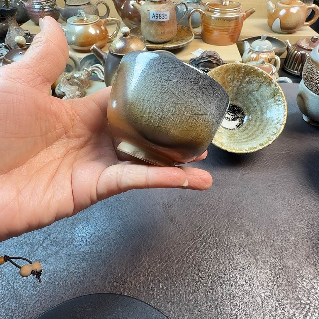 手工手作柴烧主人杯