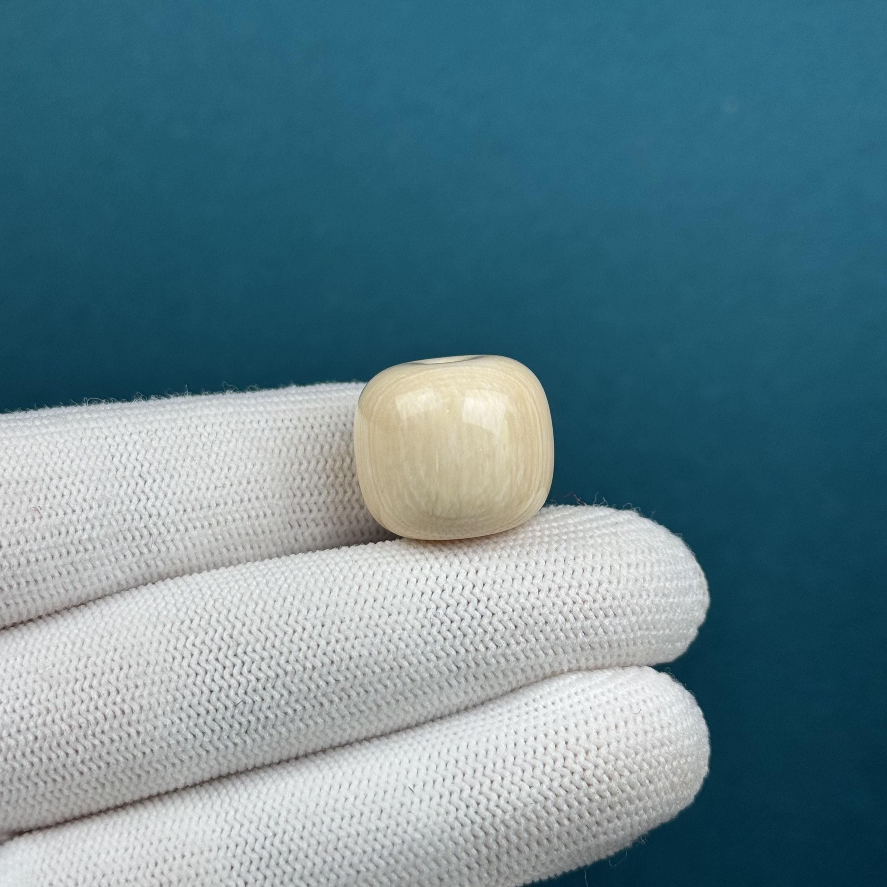 D92-85天然猛犸牙 【瑕疵特价】桶珠15.5*16.1mm支持复检假一罚十