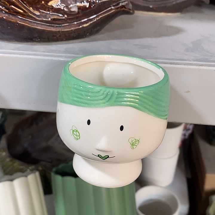 陶瓷花盆有孔 瑕疵介意勿拍 