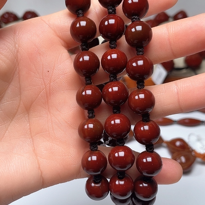 橄榄核手串7**手玉化光珠