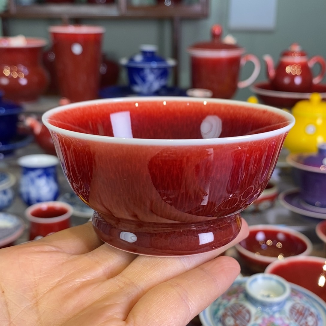 清欢雅玩原矿郎红神话杯