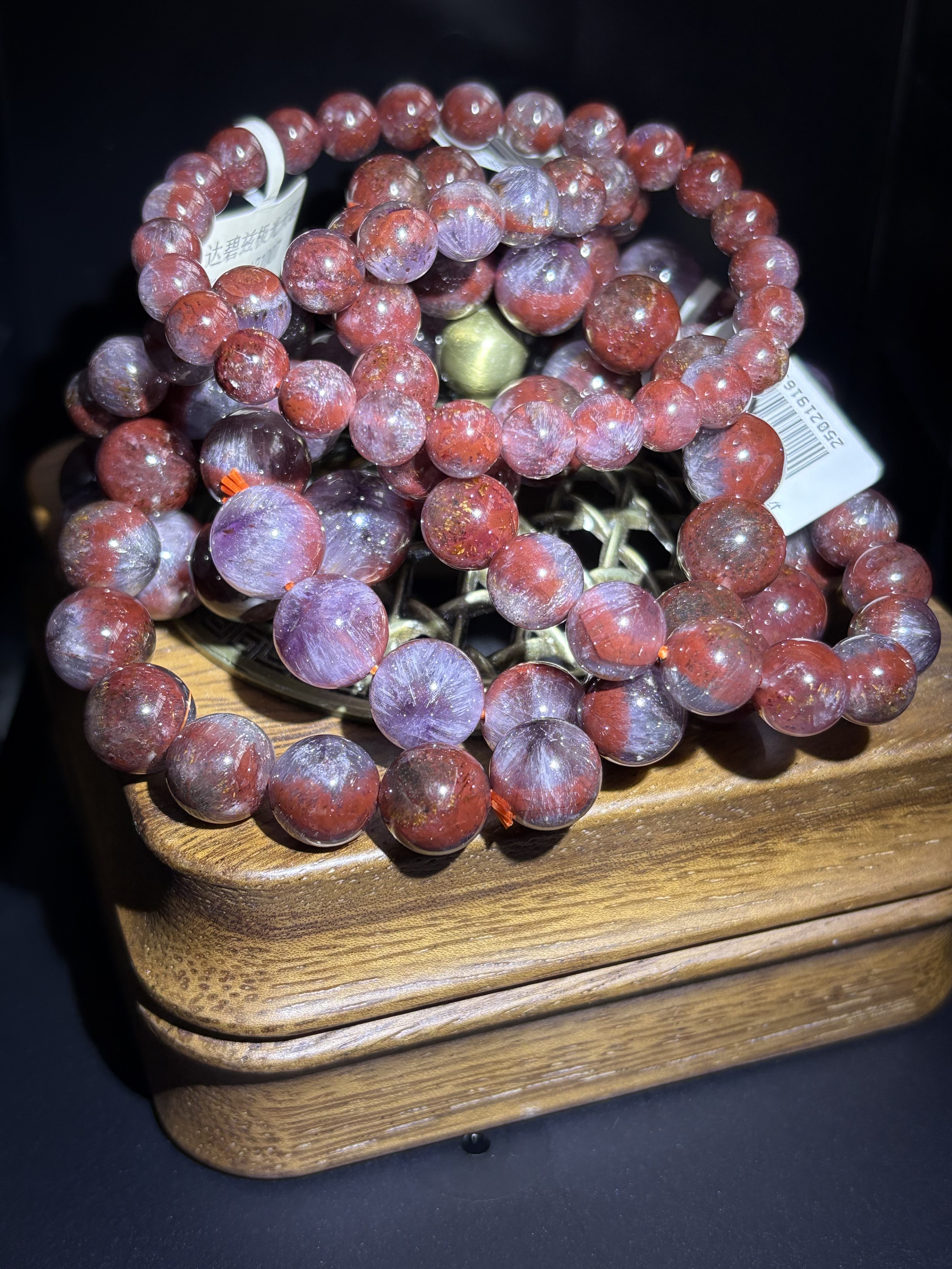 天然水晶极光23红极光荆棘玫瑰达碧兹