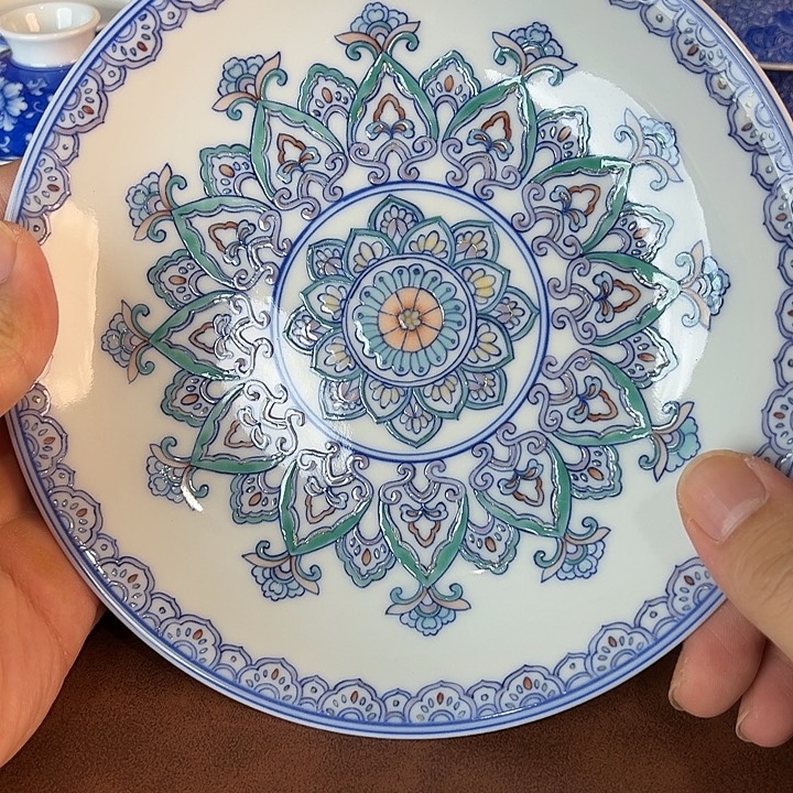 冰***鱼瓷片景德镇全手工手绘陶瓷