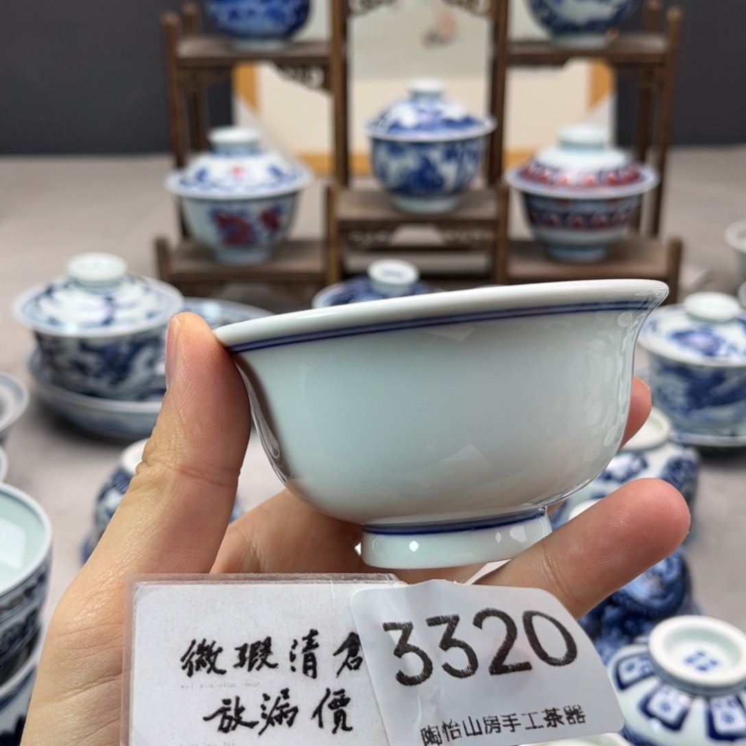 微瑕不退不换手绘杯3320燕子