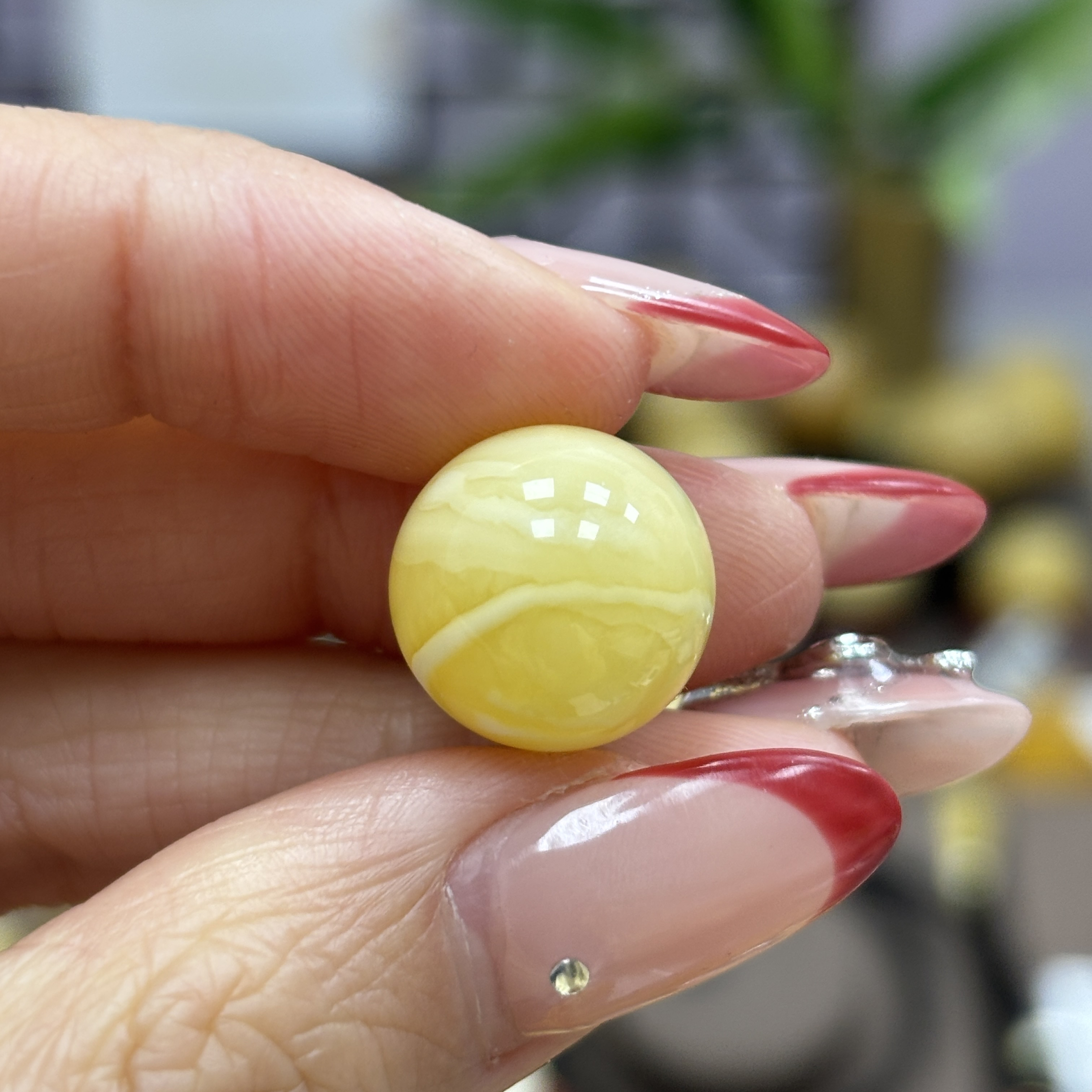 13.9mm 小妖珠宝天然原矿琥珀蜜蜡