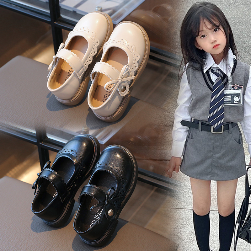 踏步兔女童鞋子儿童公主小皮鞋2025年新款宝宝春夏季软底简约单鞋